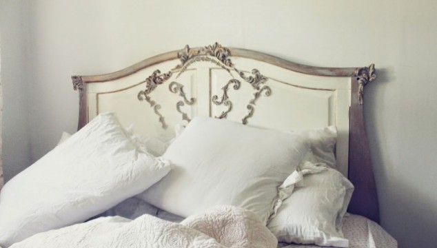 white French bed