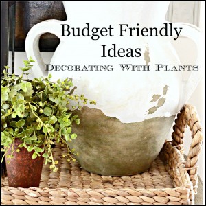 budget friendly ideas- decorating with plants-stonegableblog.com